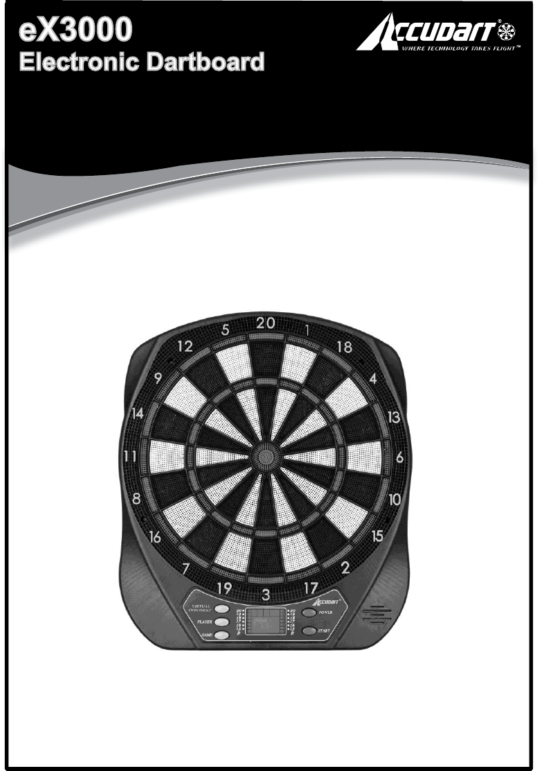 Accudart Electronic Dartboard - 21 Games with LCD Display : User Manual