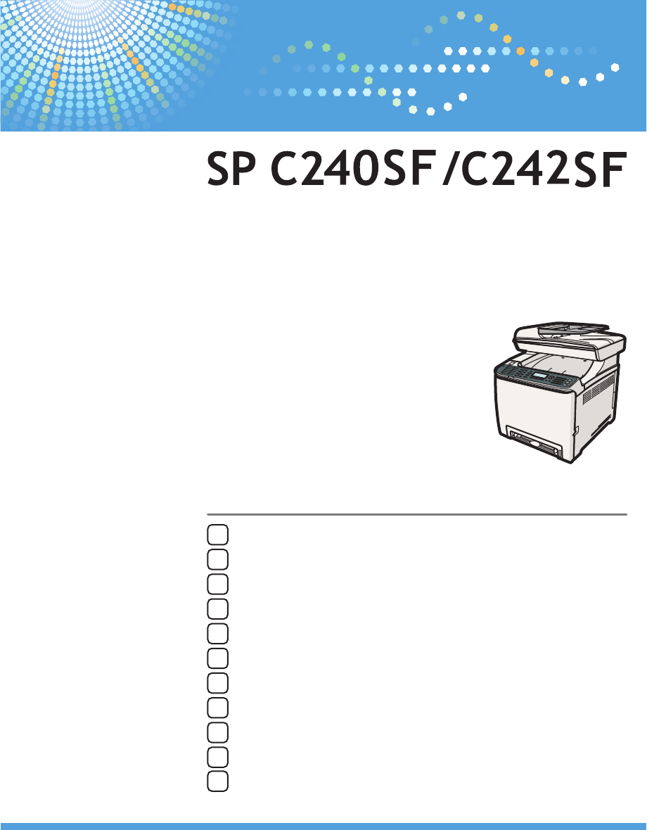 Ricoh Aficio SP C240SF : All in One Printer User Manual